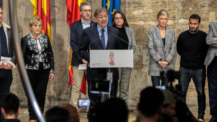 Puig durante su comparecencia en el Palau