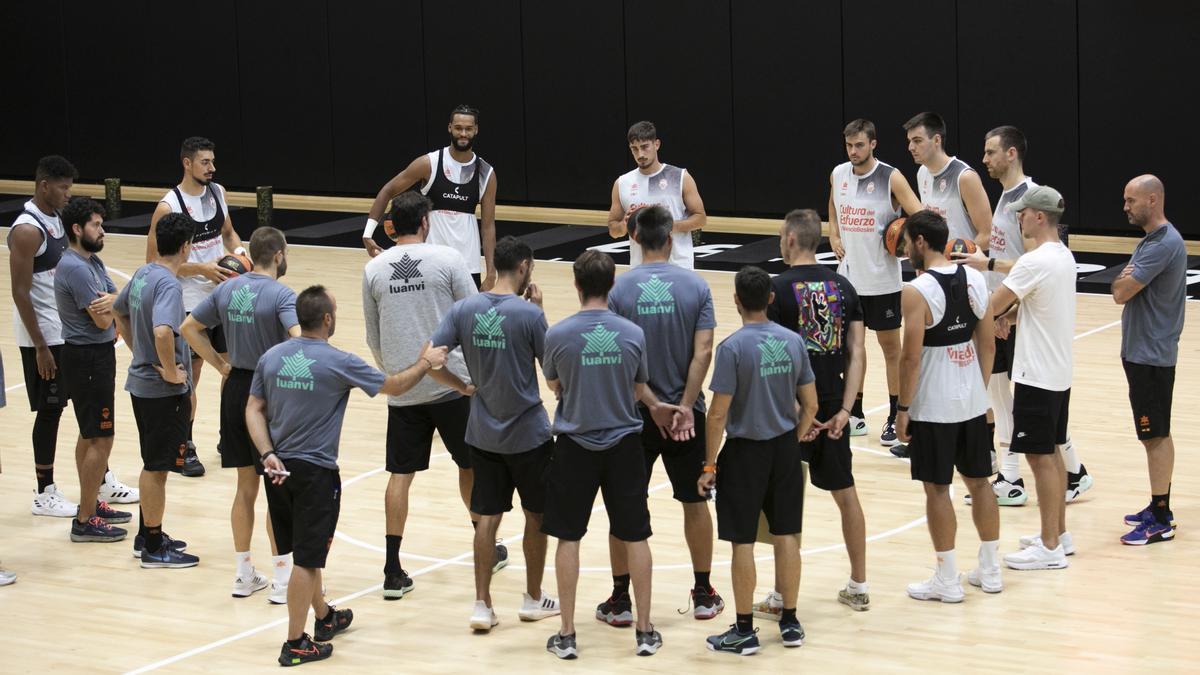 El Valencia Basket durante un entrenamiento