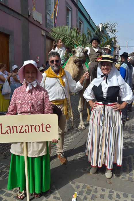 Carretas y grupos en la romería del Pino