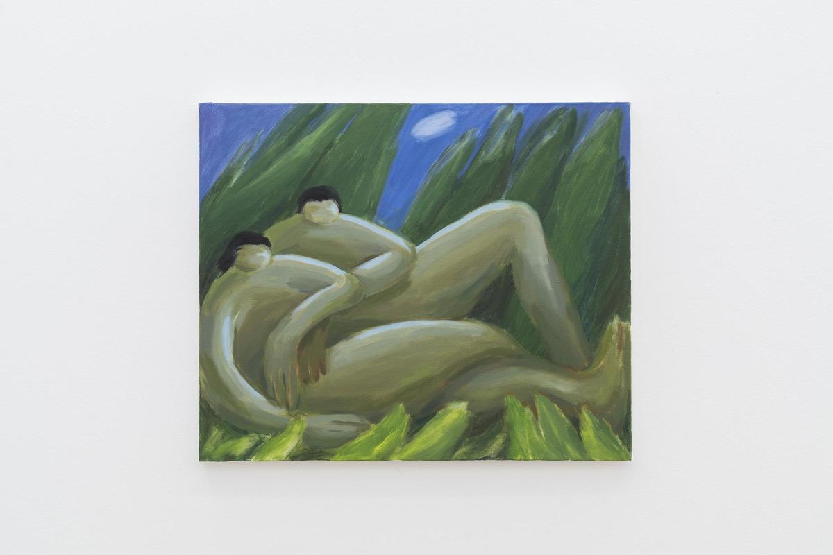 Obra de Gema Quiles. 'La luna enamorada'. Óleo sobre lienzo. 54x65cm. 2025