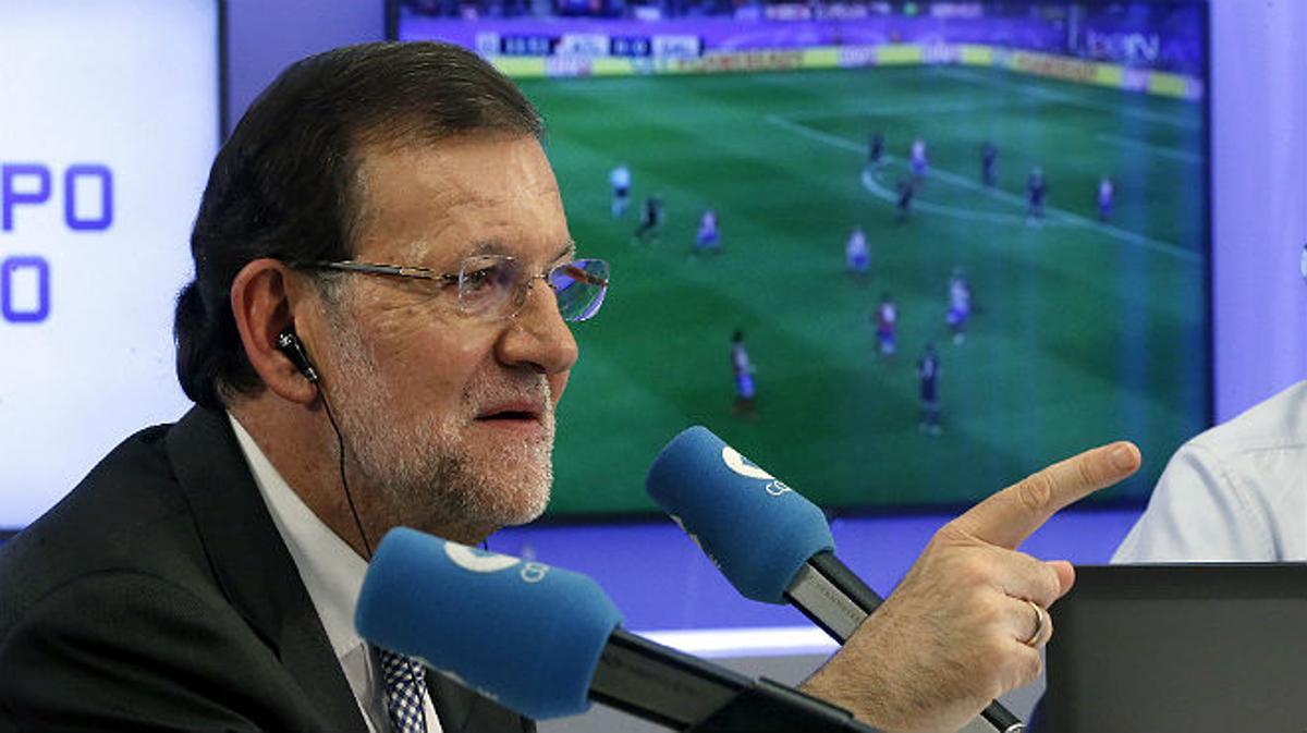 Mariano Rajoy, durante su participación en ’El partido de las doce’ de la COPE