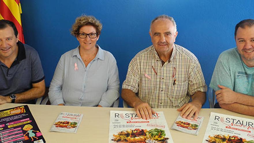 Organizadores de Restaura´t durante la presentación del certamen, ayer.