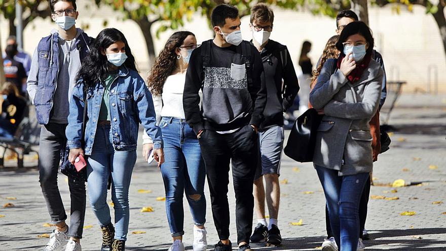 Estudiantes en el campus de Tarongers de la Universitat de València. | M. A. MONTESINOS