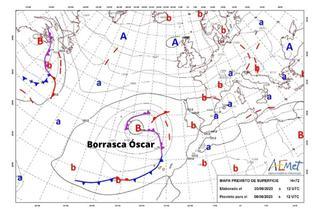 La borrasca 'Óscar' descargará lluvias, tormentas y vientos a partir del martes en Canarias