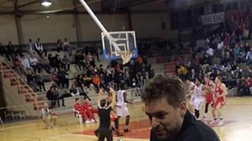 Pau Gasol, ayer en Girona.