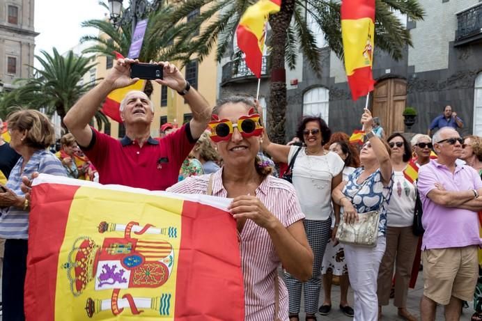 Manifestación en la capital grancanaria en contra del referéndum catalán