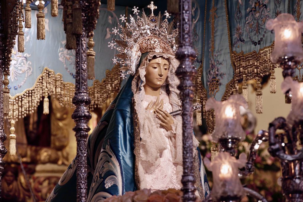 San Francisco acoge la misa en honor de la Dolorosa del Paso Azul de Lorca