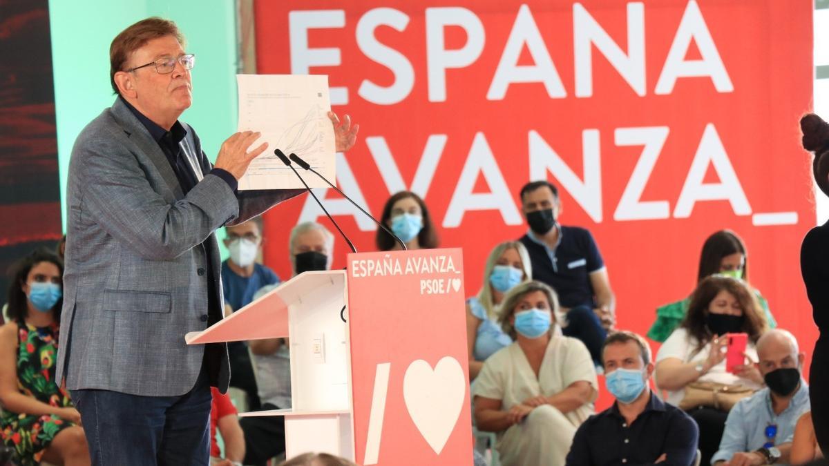 Ximo Puig, en el acto del PSOE en Jaén.