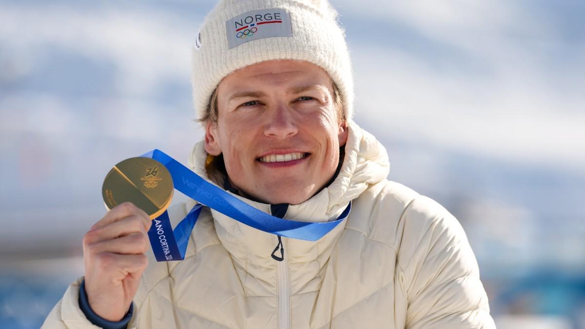 Klaebo, con uno de los oros conseguidos en Milán-Cortina