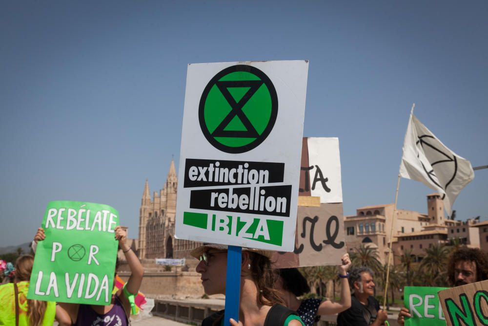 Corte de carretera en Palma contra el cambio climático