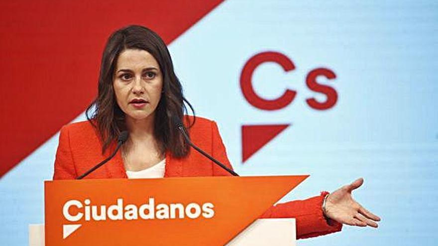 Inés Arrimadas, en roda de premsa.