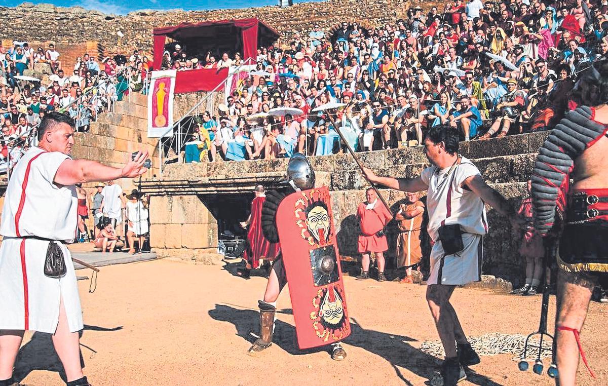 Recreación del circo romano en Mérida, el circo es uno de los servicios gratuitos más antiguos.