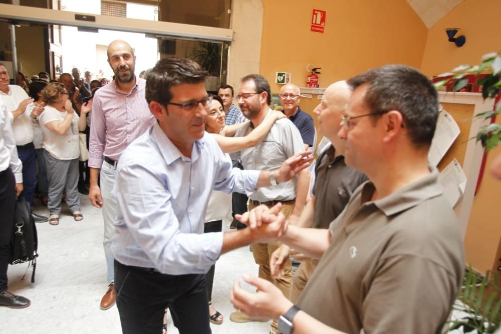 Jorge Rodriguez entra en el Ayuntamiento de Ontinyent tras ser detenido y dejarlo el juez en libertad con cargos.