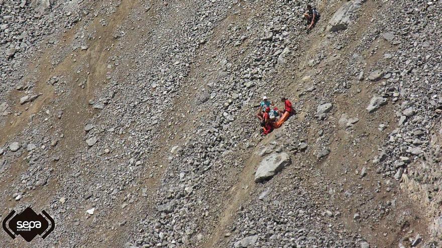 Herido un joven al bajar un pedrero entre Horcada de Santa María y el Jou Santo