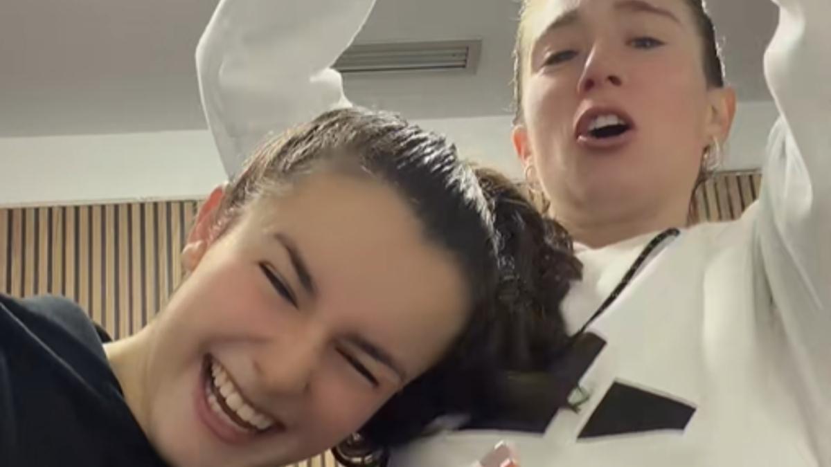 Martina y Marta en el vídeo que colgaron en TikTok para anunciar su unión