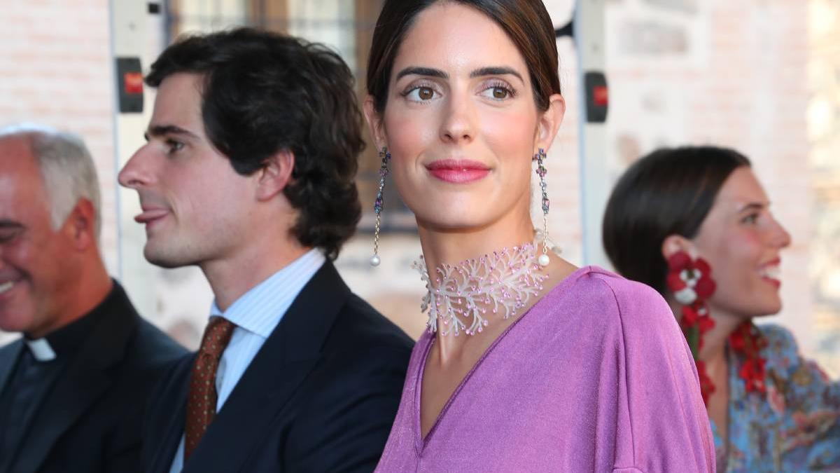 Sofía Palazuelo en la boda de su hermano Jaime