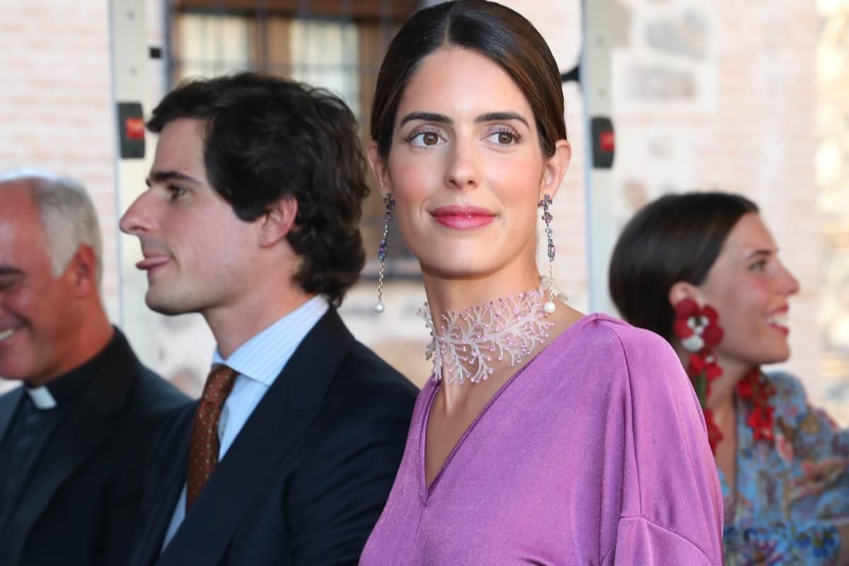 Sofía Palazuelo en la boda de su hermano Jaime