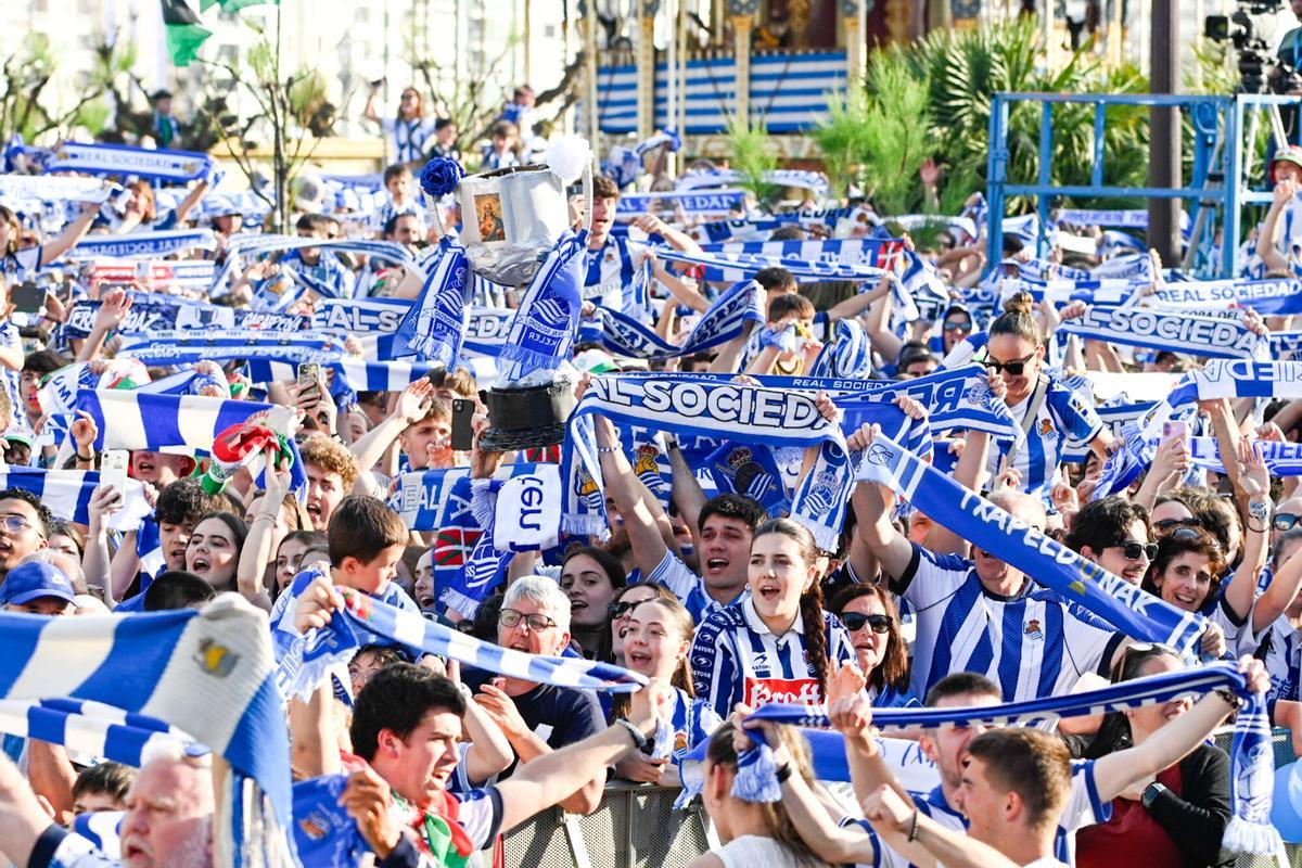 La fiesta de la Real Sociedad tras ganar la Copa del Rey.