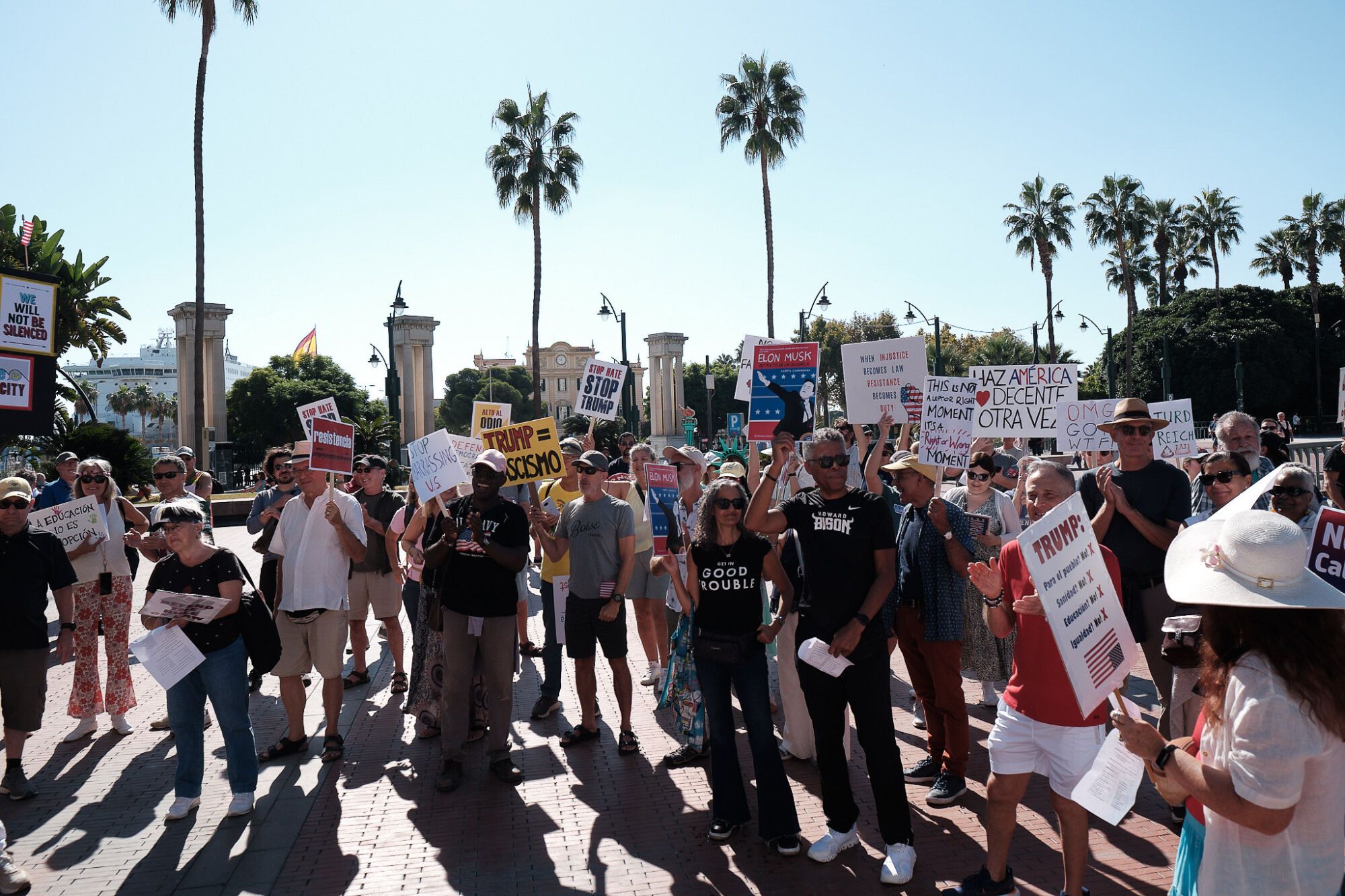Manifestación anti Trump en Málaga