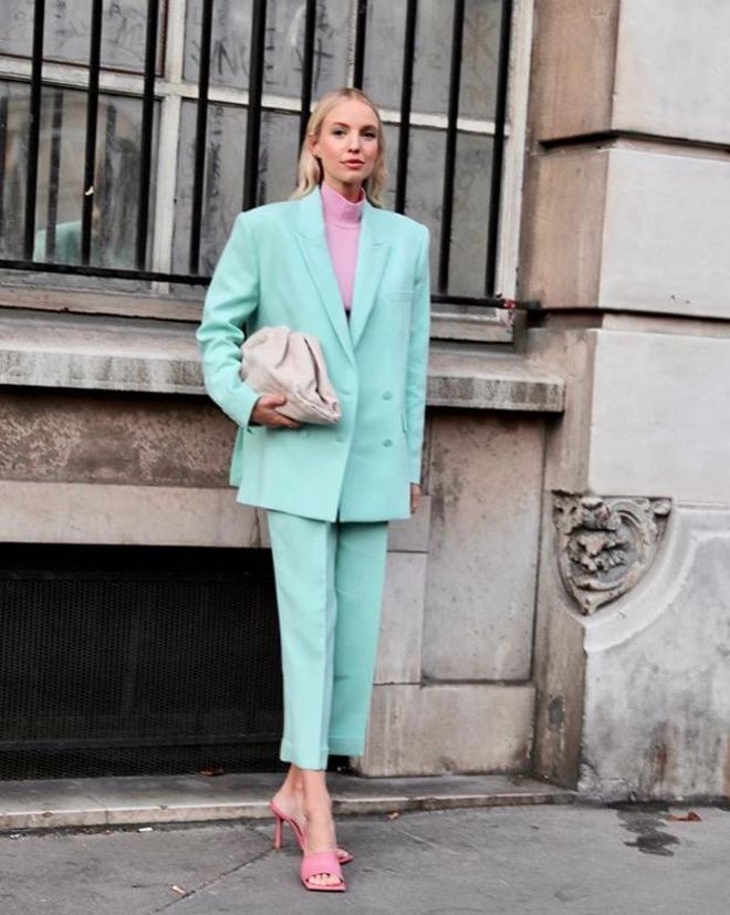 Verde pastel + rosa chicle