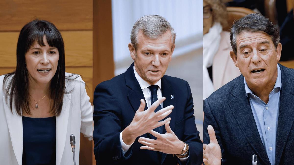 La carrera electoral llega al Parlamento: Pontón acusa a Rueda de hacer "campaña cutre" y este le recrimina apoyar a un Sánchez "que no hizo nada por Galicia"