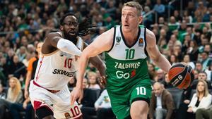 Rolands Smits, en un partido de la Euroliga esta temporada con Zalgiris