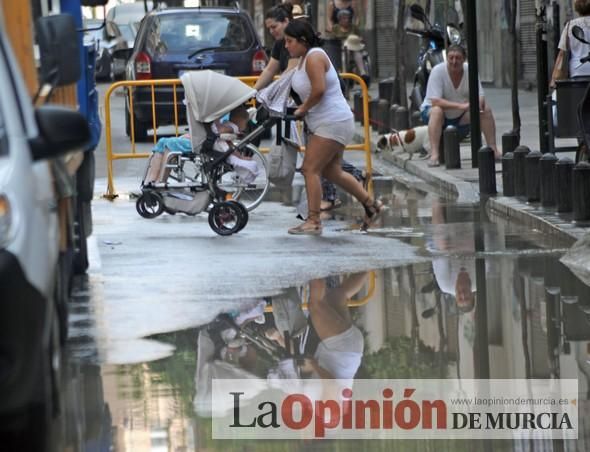 Inundación en el centro de Murcia