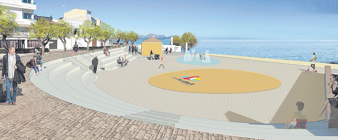 Fotomontaje del proyecto presentado por el Ayuntamiento para sustituir la piscina