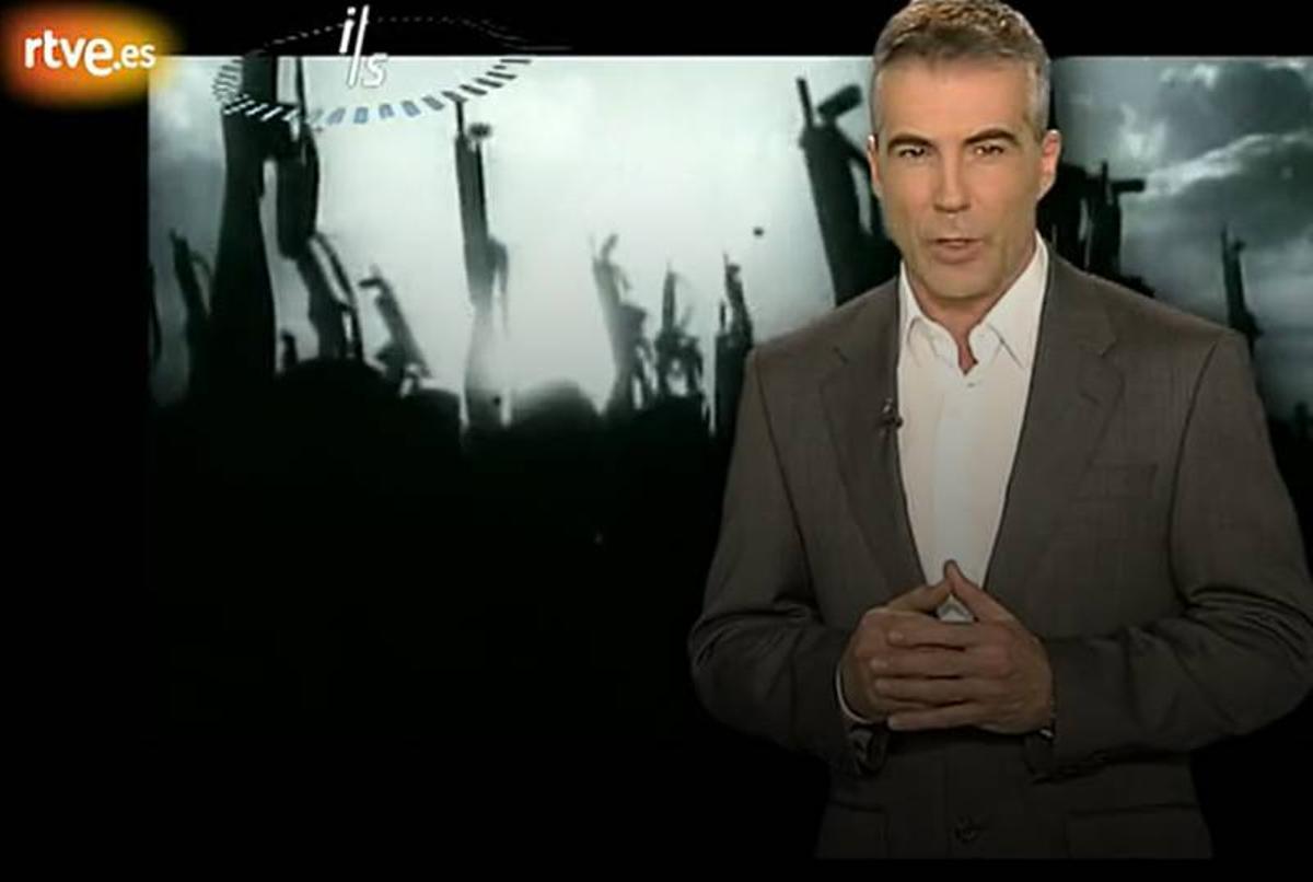 David Cantero presentando Informe Semanal en TVE