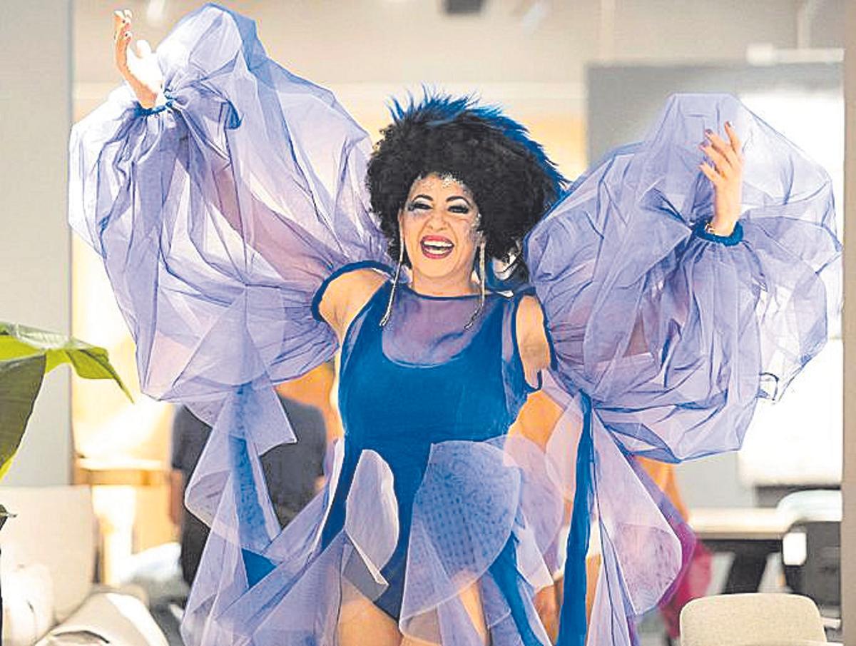 La Terremoto, en un momento del desfile.