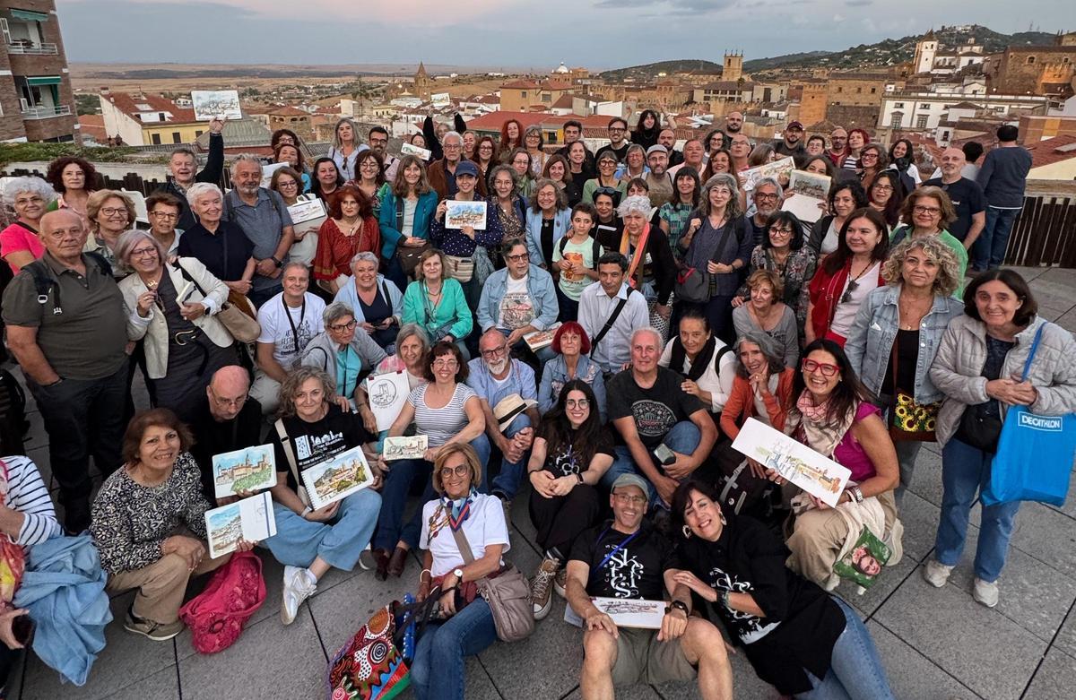 Sketchers en Cáceres.