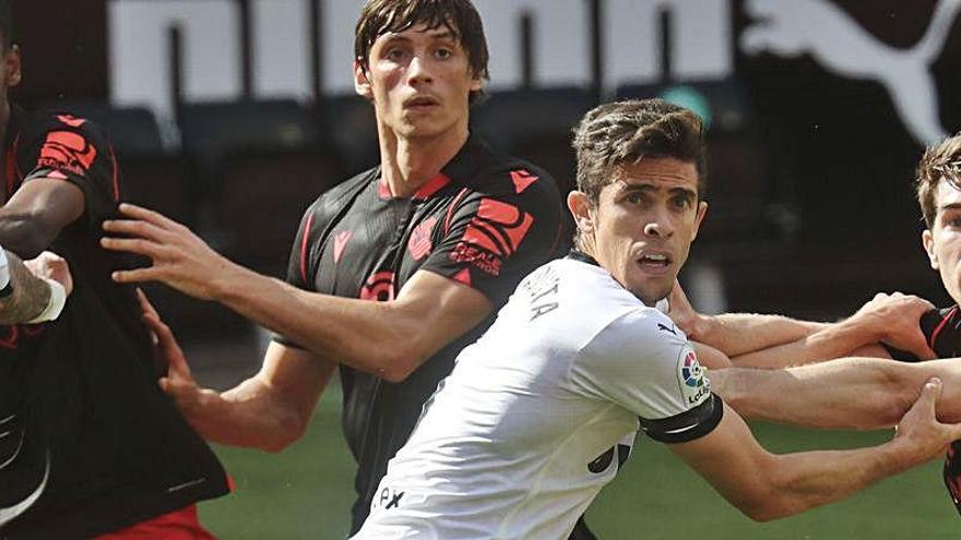 Paulista, durante el partido contra la Real Sociedad.