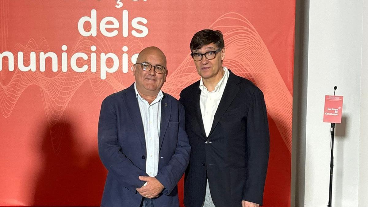 David Vargas amb Salvador Illa, al Congrés Nacional del PSC