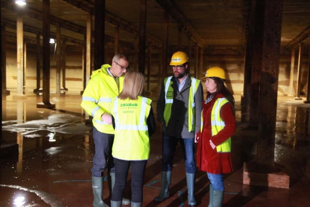 En el interior de los depósitos de agua de Son Tugores