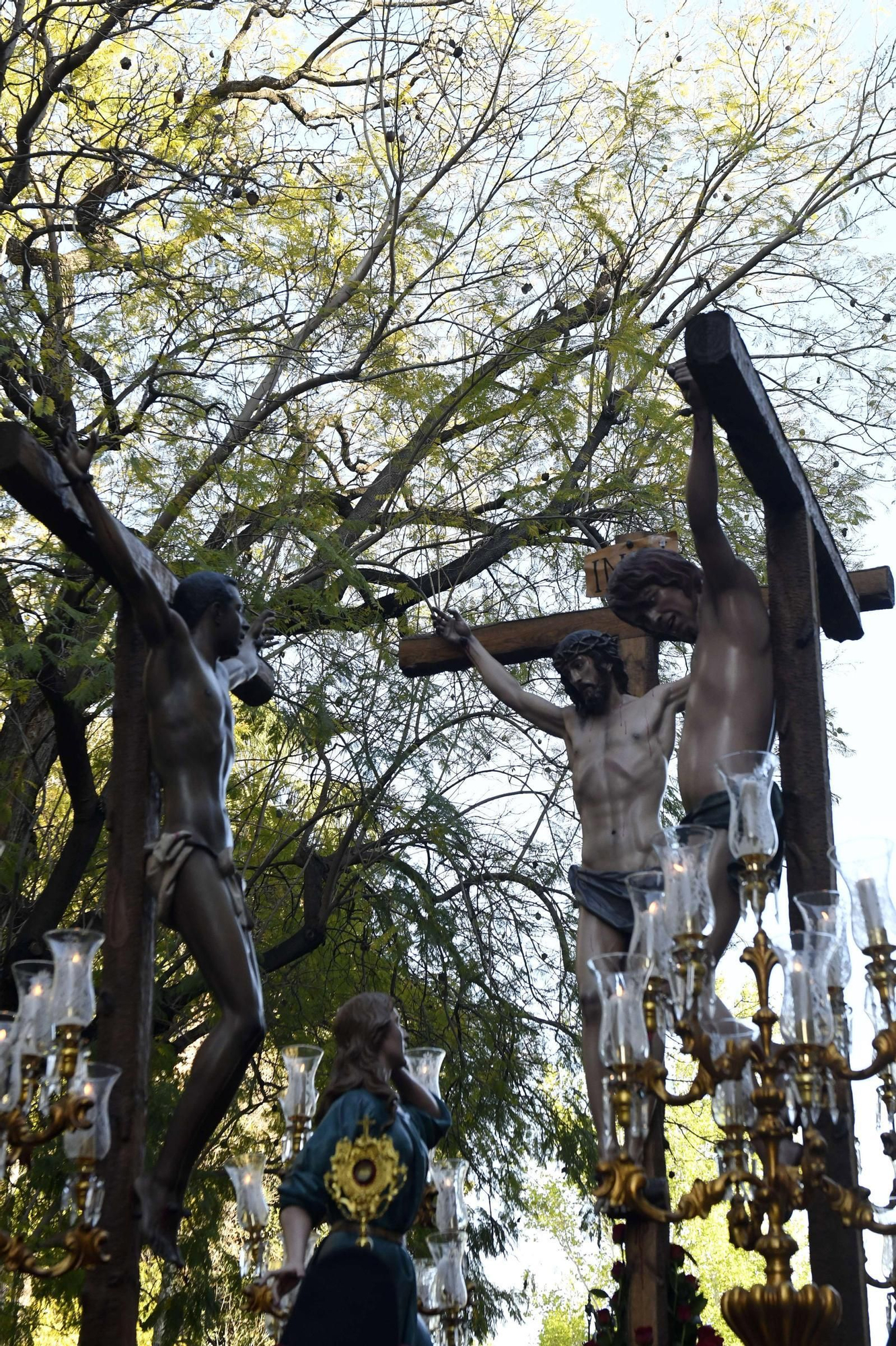 Procesión de la Soledad del Calvario en la Semana Santa de Murcia 2025.