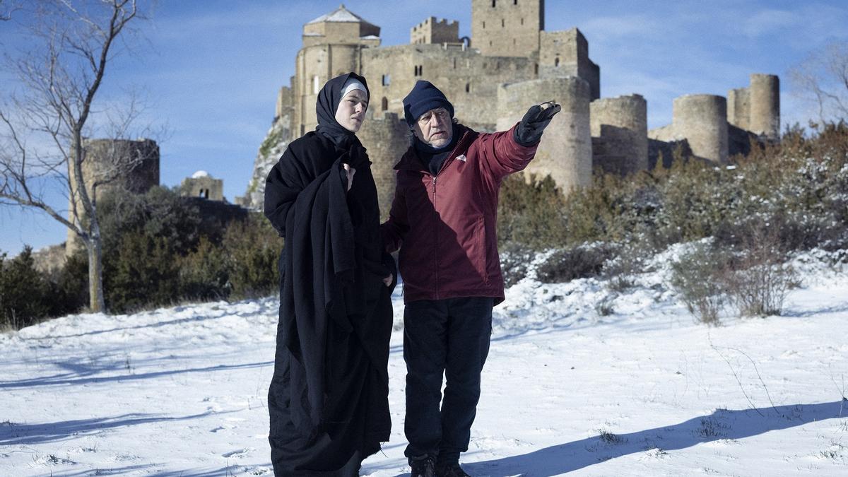 La película 'La Abadesa' se rodó a principios de este año en el castillo de Loarre.