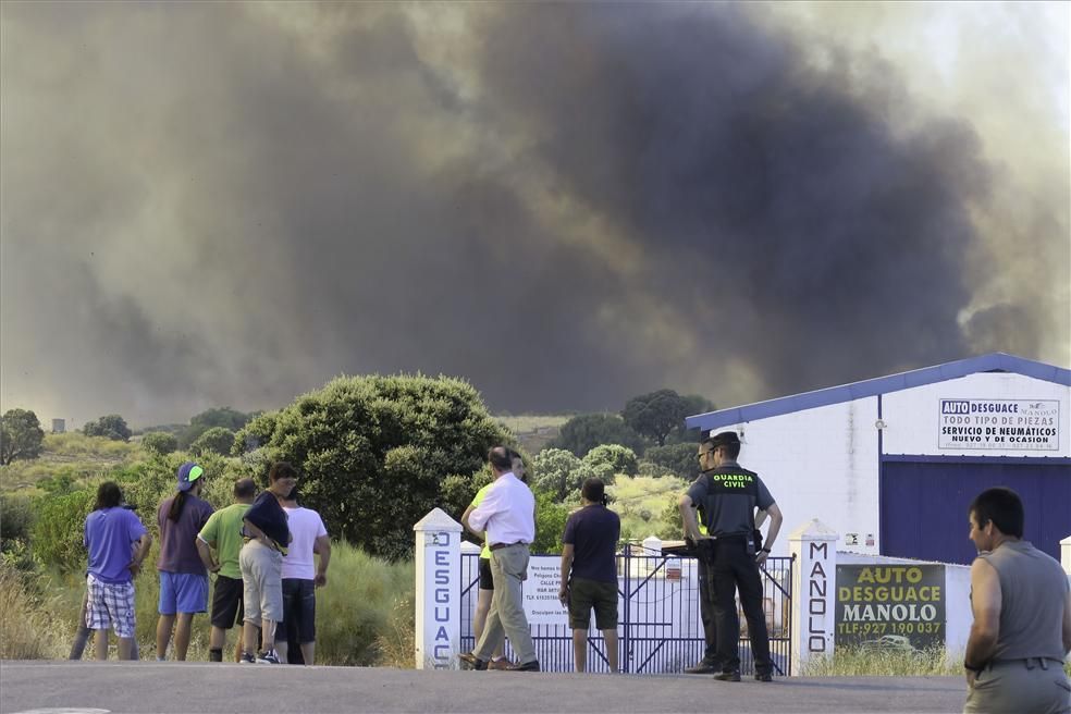 Incendio forestal en Cáceres