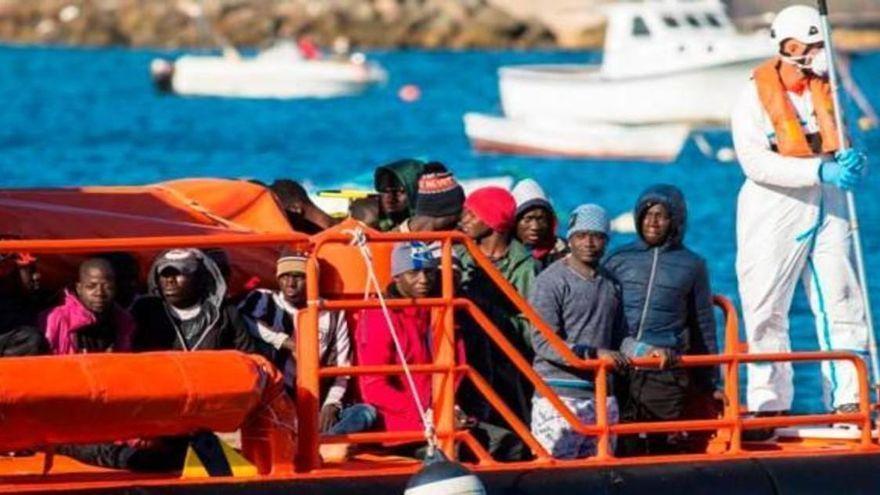 Inmigrantes llegados a las costas de Canarias.