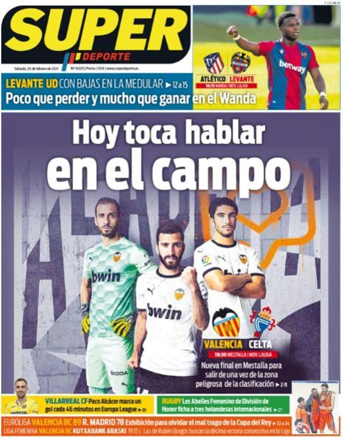 La portada de SUPER del sábado