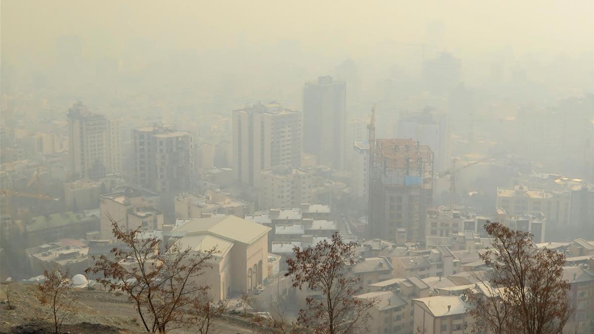 contaminacion en teherán