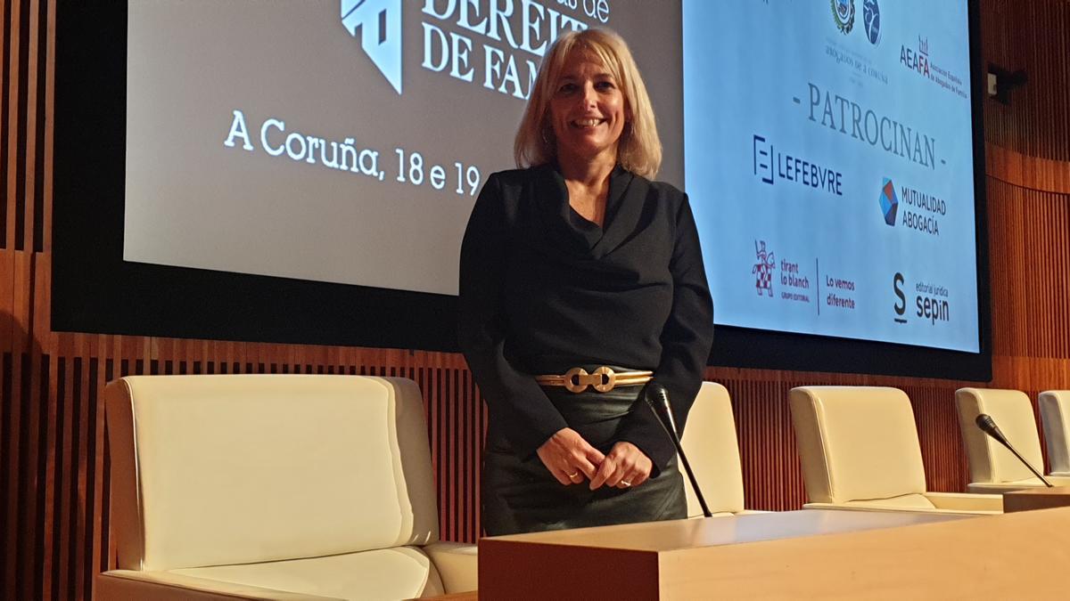 Marcela Parga, ayer, durante las jornadas celebradas en Afundación