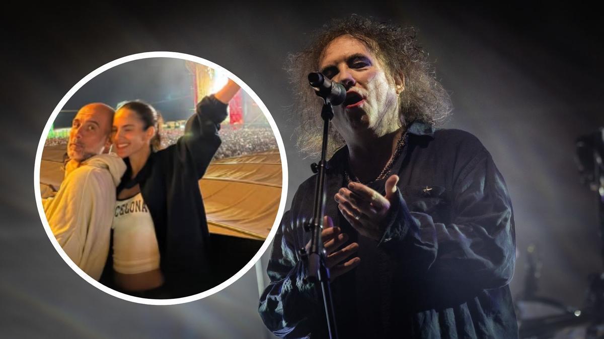 Pep Guardiola amb la seva filla Maria al concert de The Cure al Primavera Sound