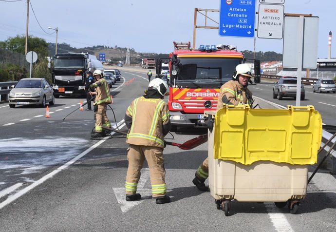 Accidente en Baños de Arteixo a la altura de Alcoa