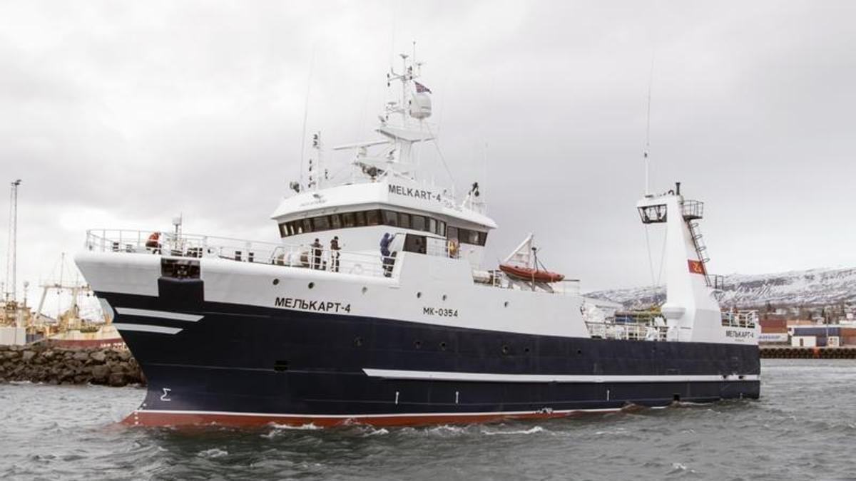 El buque «Melkart-4», de la compañía rusa Murman Sea Food, una de las sancionadas ya en 2025 por Bruselas.