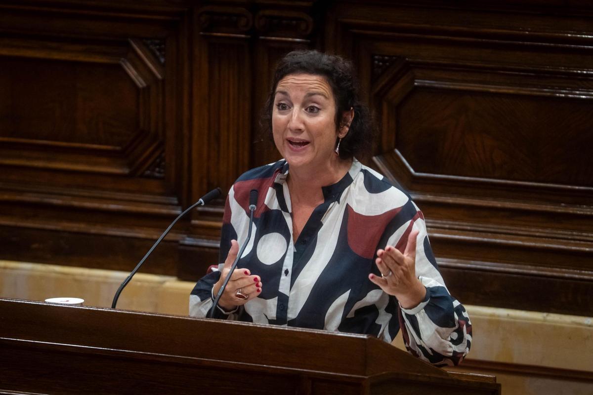 La consellera de Economia, Alícia Romero, en el debate de presupuestos este jueves en el Parlament