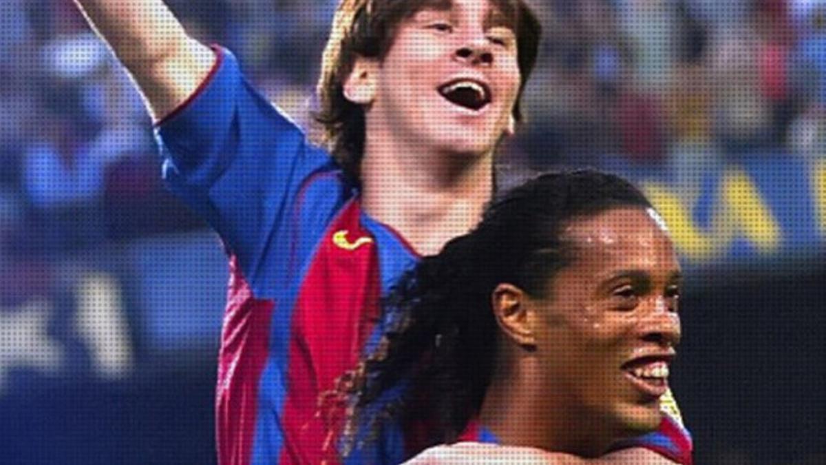 Ronaldinho recordó su mejor regalo a Messi, en 2005