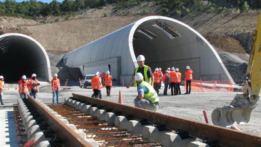 Les obres del túnel del TAV, en una imatge d&#039;arxiu