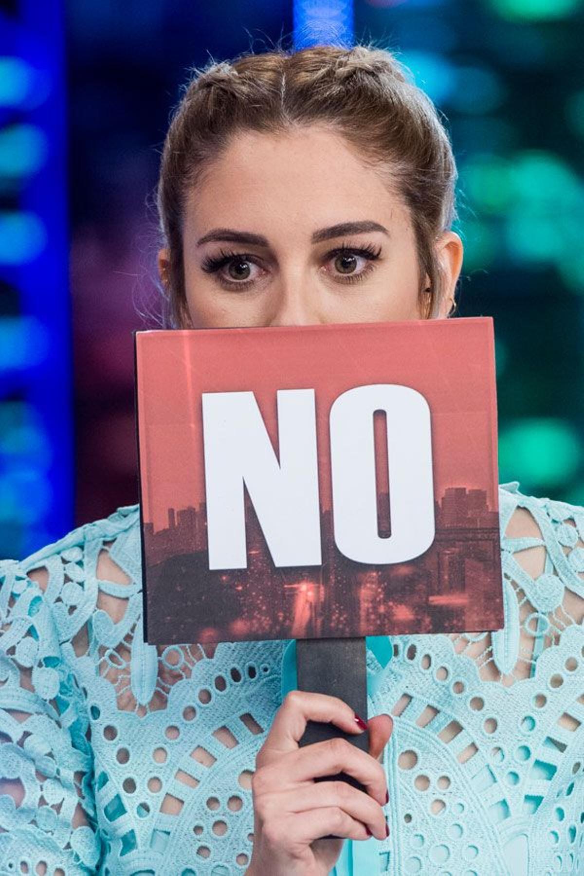 Blanca Suárez en 'El Hormiguero' con recogido con trenzas