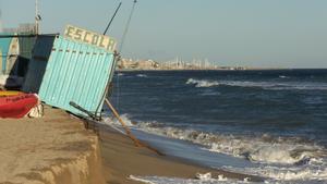 Playas de Montgat después del temporal