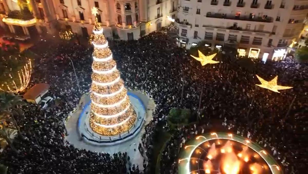 La plaza, a vista de dron